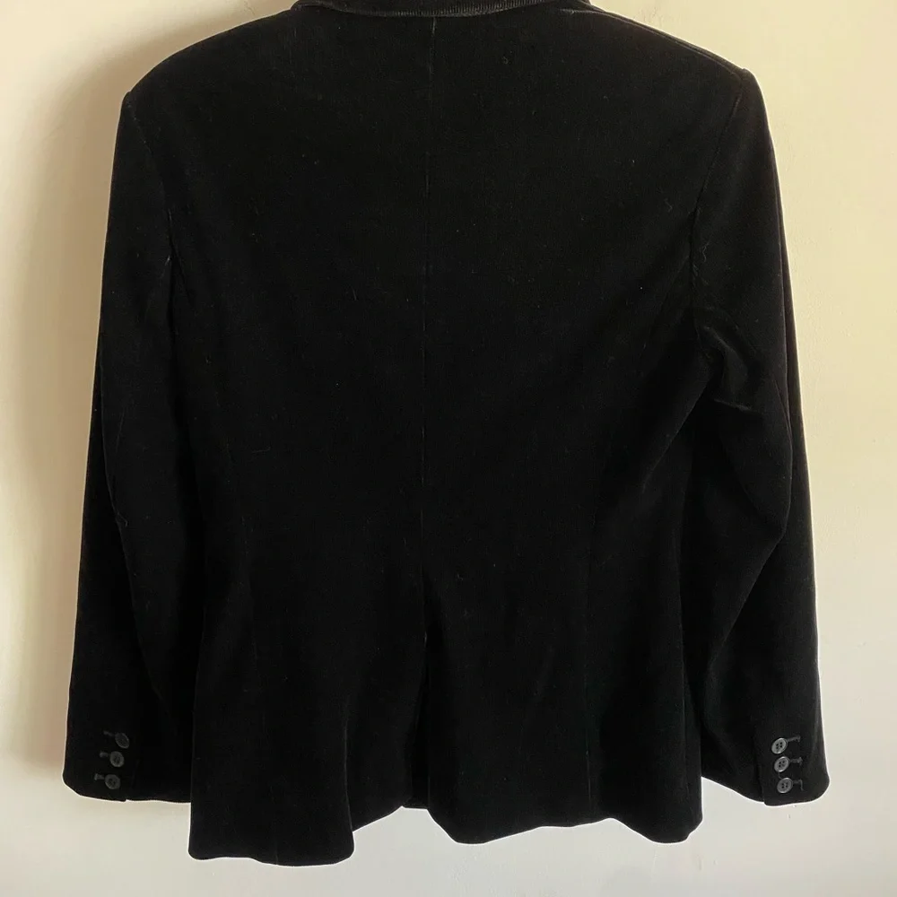 The Limited Women's  Black‎ Velvet Corduroy Blazer Professional Corporate Goth